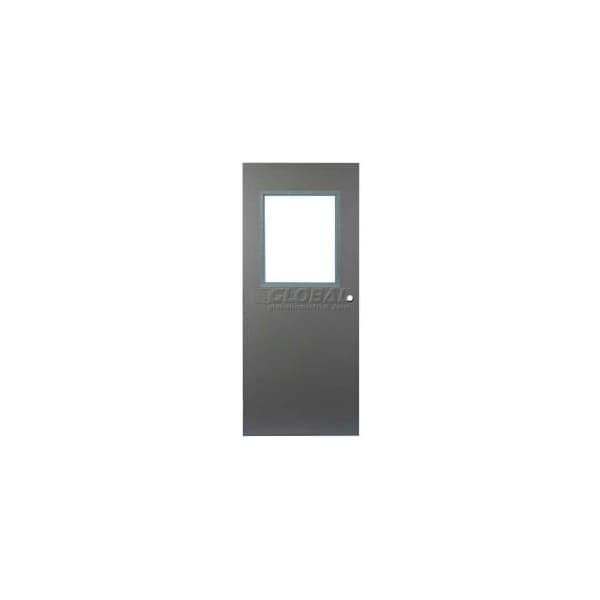 Assa Abloy CECO Hollow Steel Security Door, Half Glass, Cylindrical Prep, Curries Hinge, 16 Ga, 32"W X 80"H CHMDXHG2868XCYL-CE-18GA - main